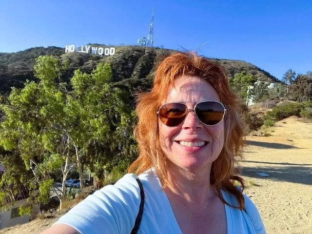 Tourist at Hollywood Hills