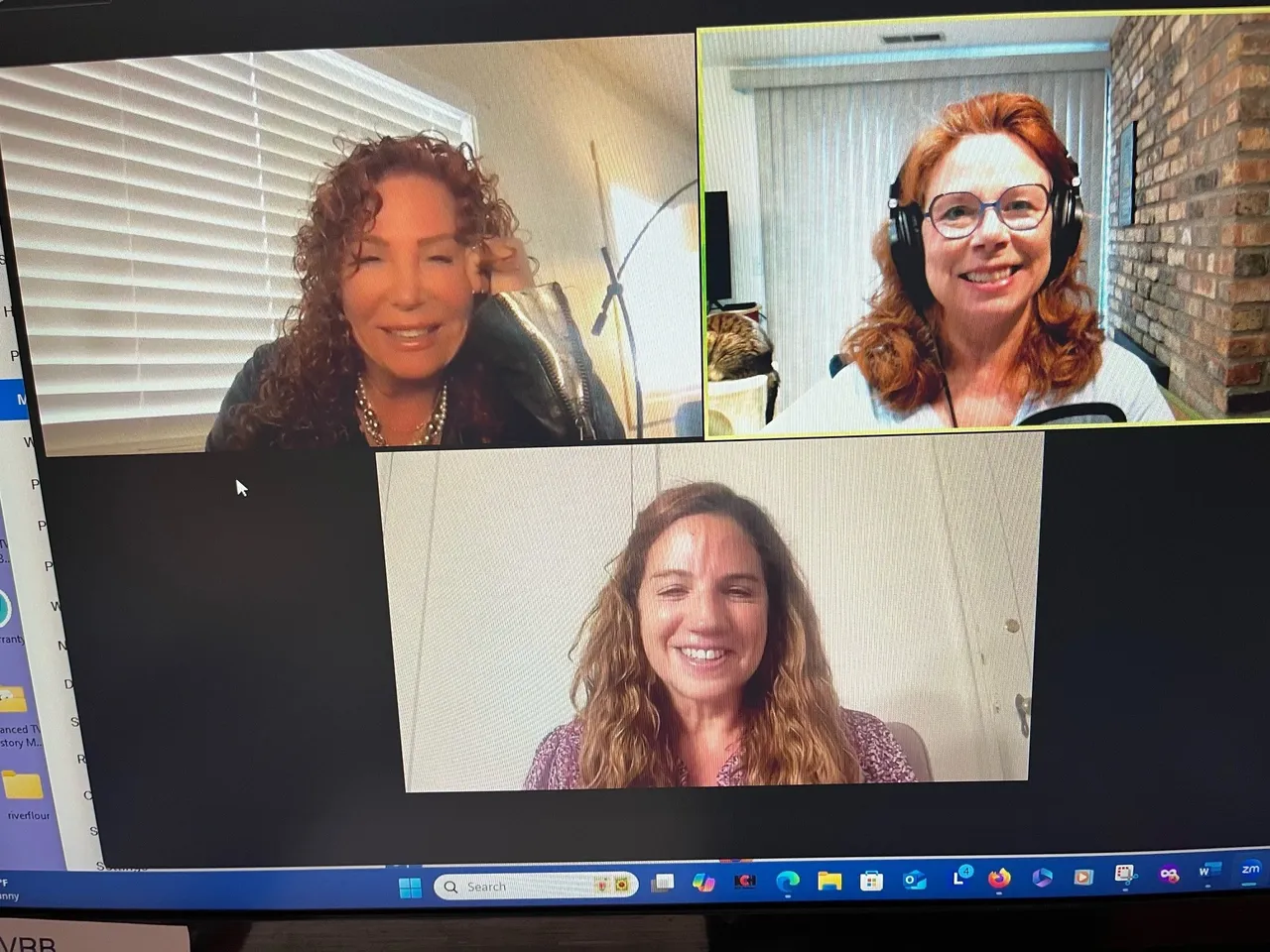 Virtual meeting with three participants