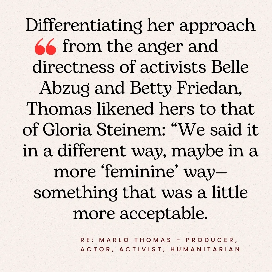Marlo Thomas on activism style