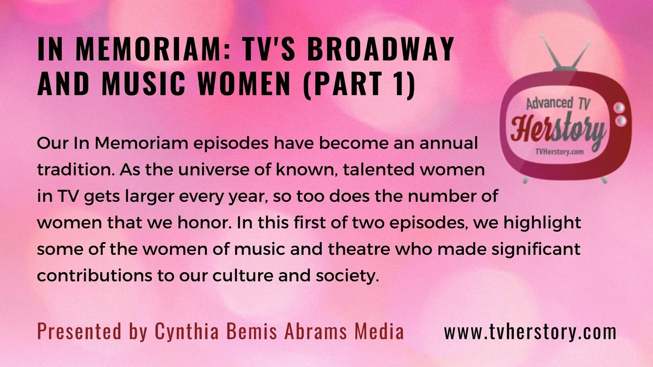 TV's Broadway and Music Women tribute