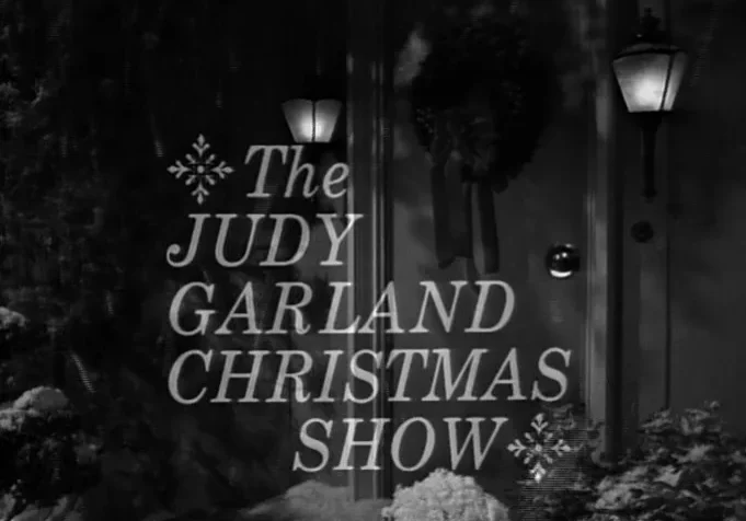 Christmas show title screen with wreath