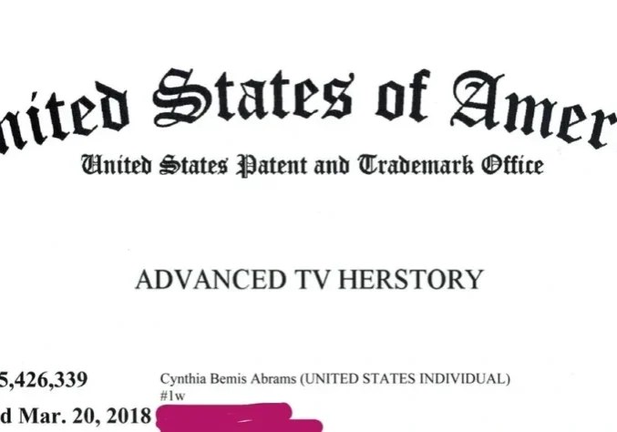 U.S. trademark certificate for ADVANCED TV HERSTORY